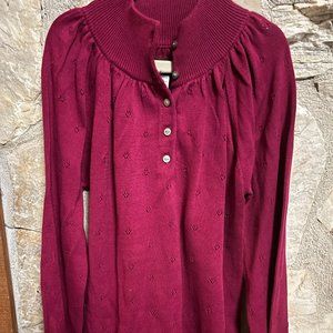 Tea Collection, long sleeve knit top, size L (8-10)